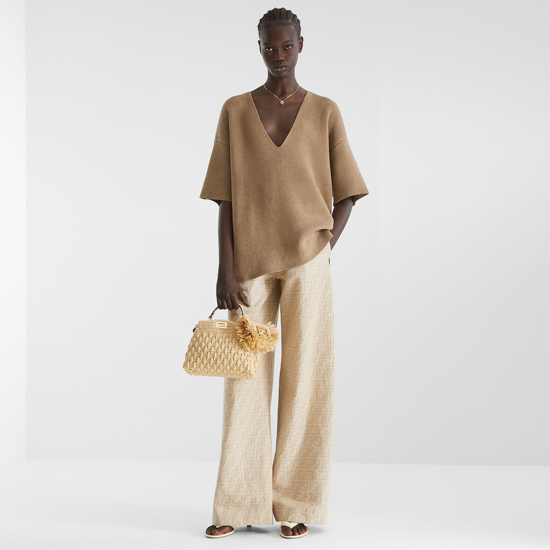 ピーカブー ミニ 生地 ベージュ | Fendi ピーカブー ミニ 生地 ベージュ | Fendi