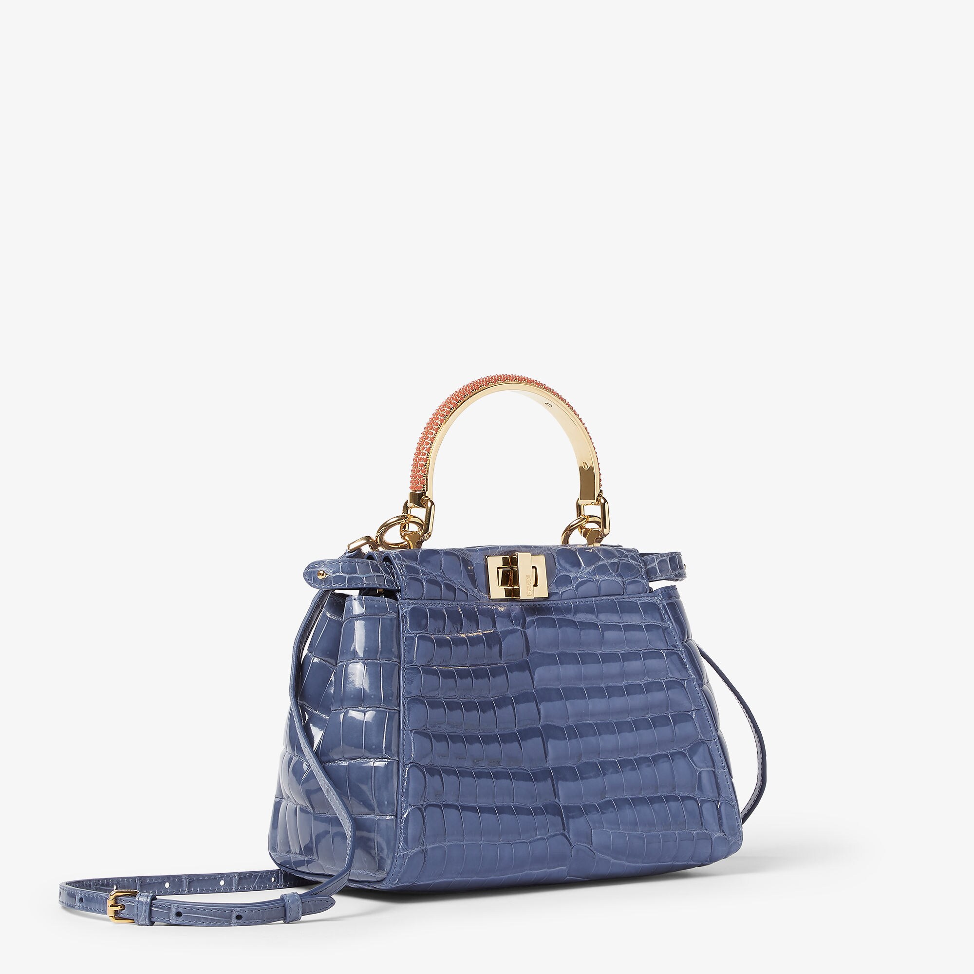 ピーカブー ミニ プレシャスレザー ブルー | Fendi