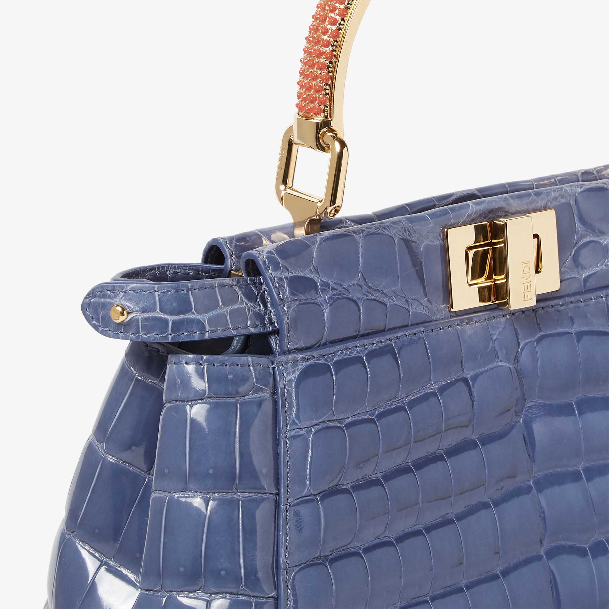 ピーカブー ミニ プレシャスレザー ブルー | Fendi