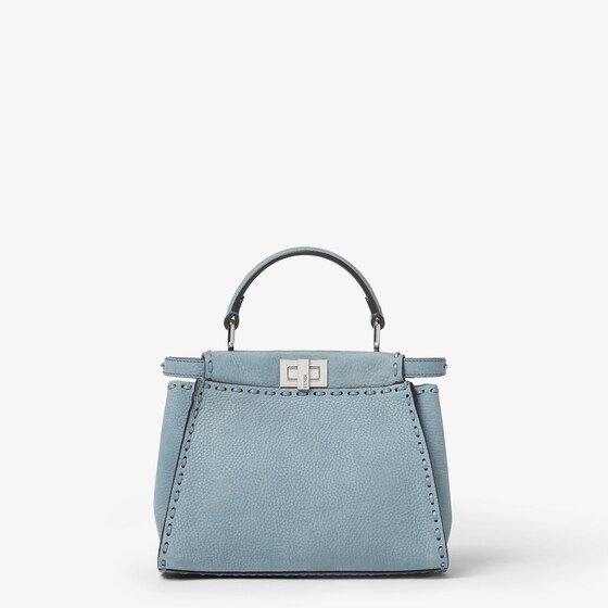 Small, iconic Peekaboo bag made with 220 hand-sewn, macro