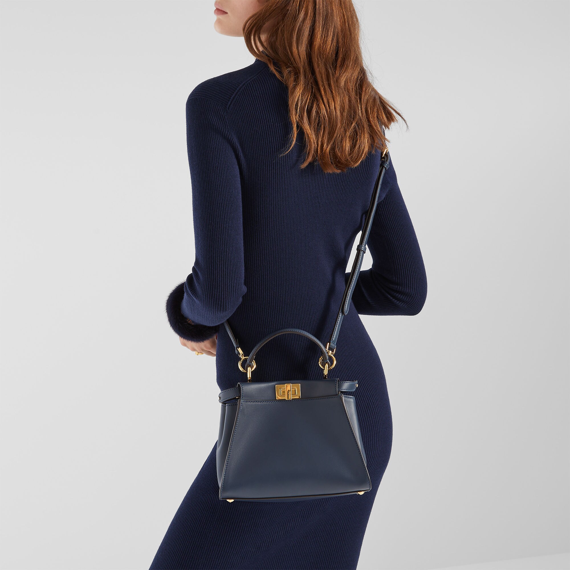 ピーカブー ミニ レザー ブルー | Fendi