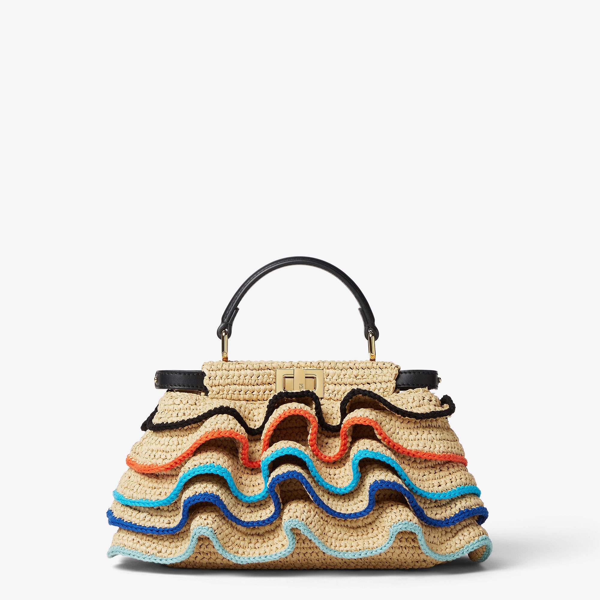 ピーカブー ミニ ラフィアエフェクト素材 マルチカラー | Fendi