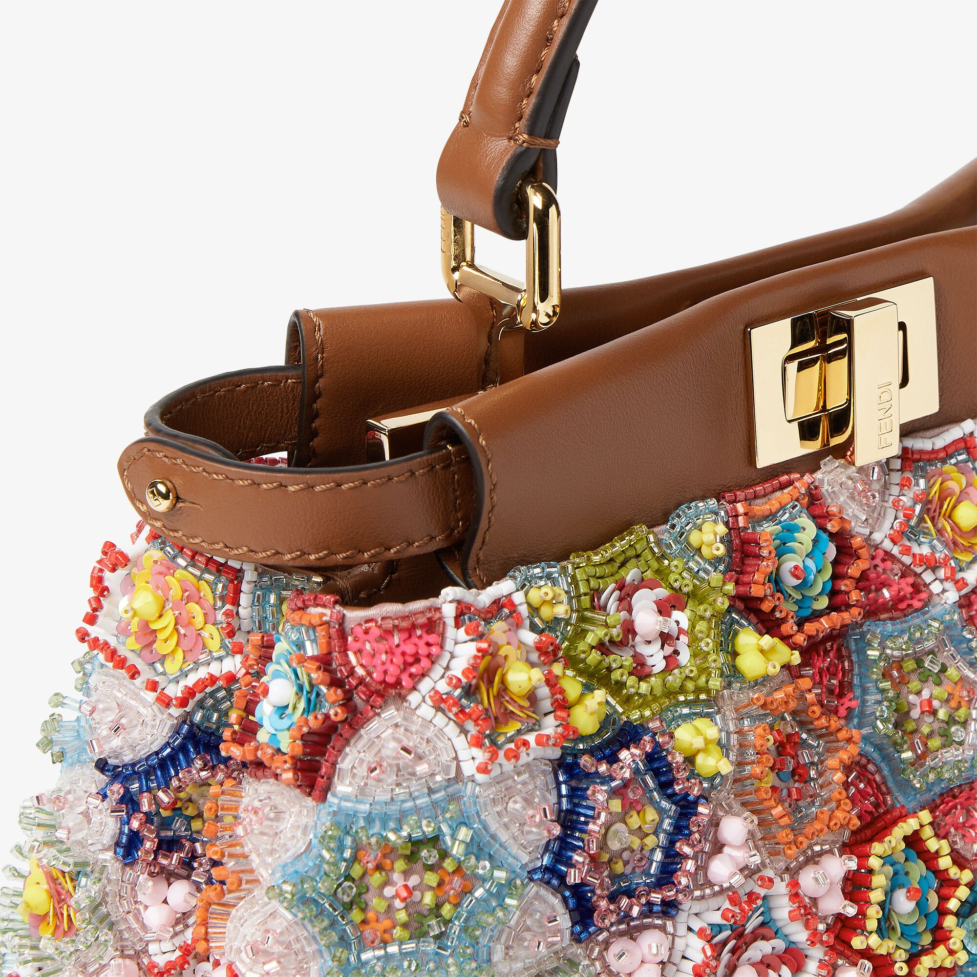 ピーカブー ミニ スパンコールとクリスタル マルチカラー | Fendi