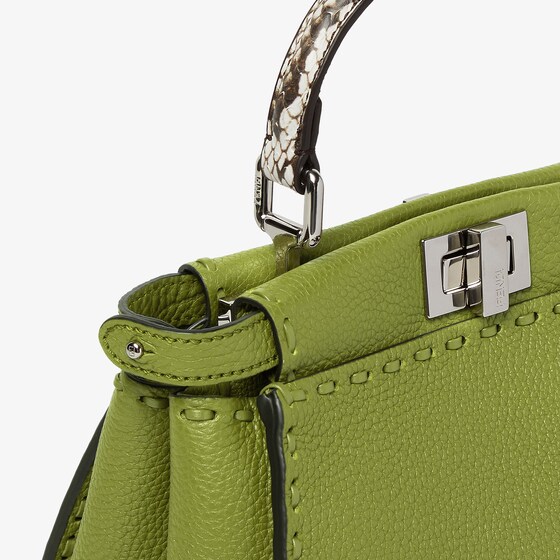 Fendi Small, iconic Peekaboo bag made with 220 hand-sewn, macro | Thumbnail 5