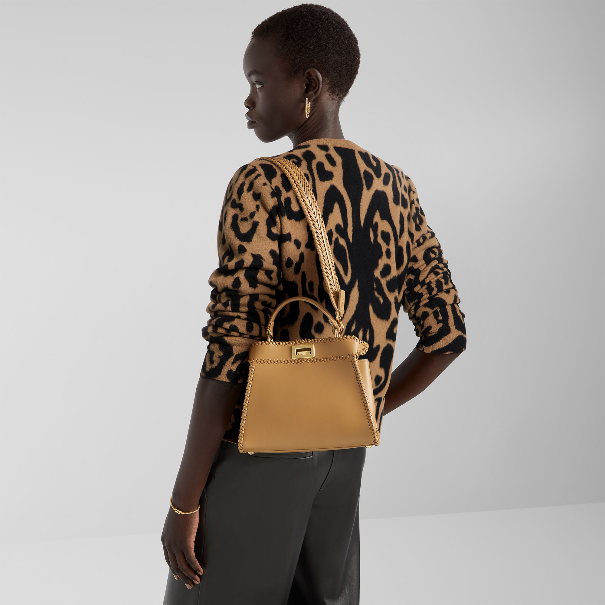 Peekaboo Mini Leather Beige | Fendi