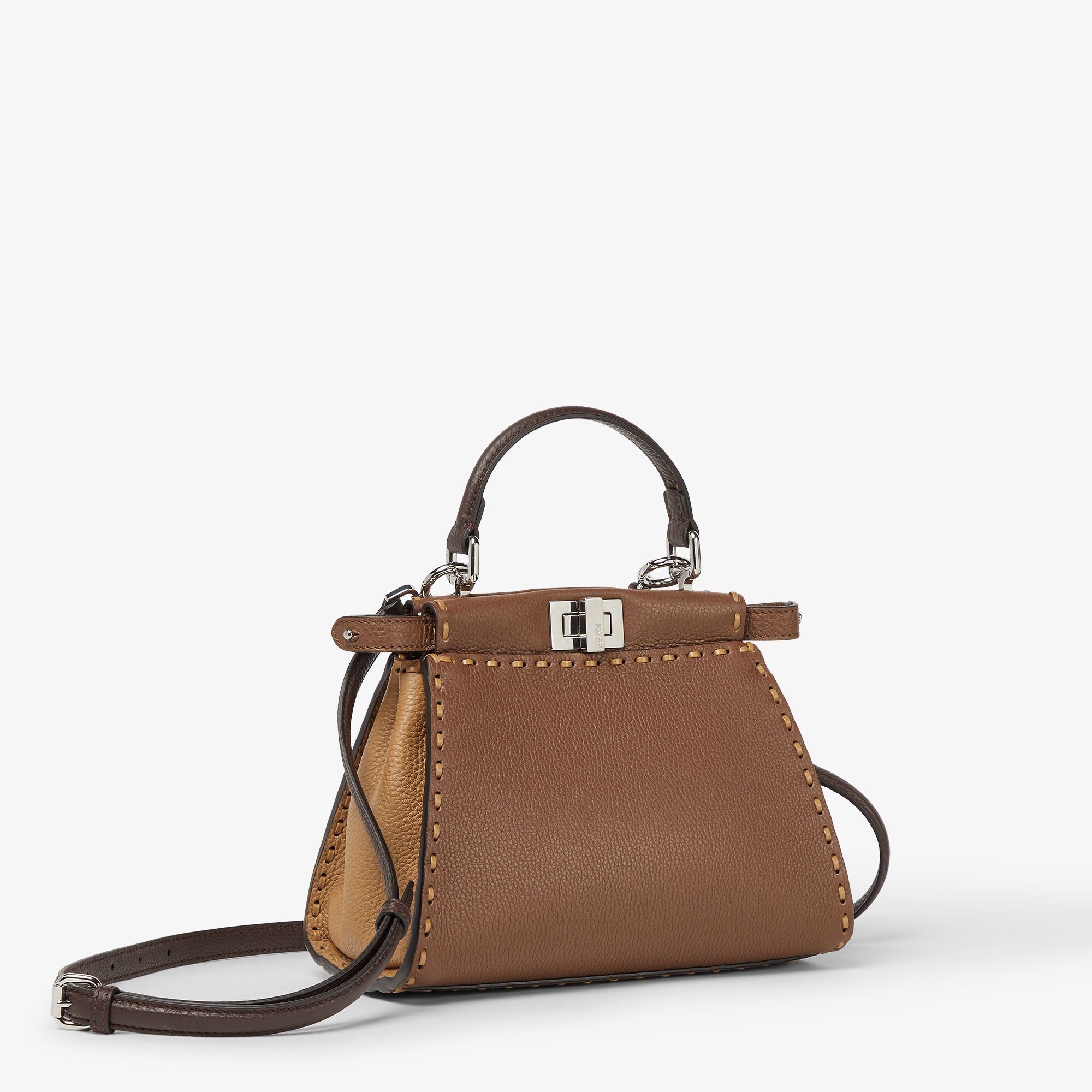 ピーカブー ミニ カーフレザー ブラウン | Fendi