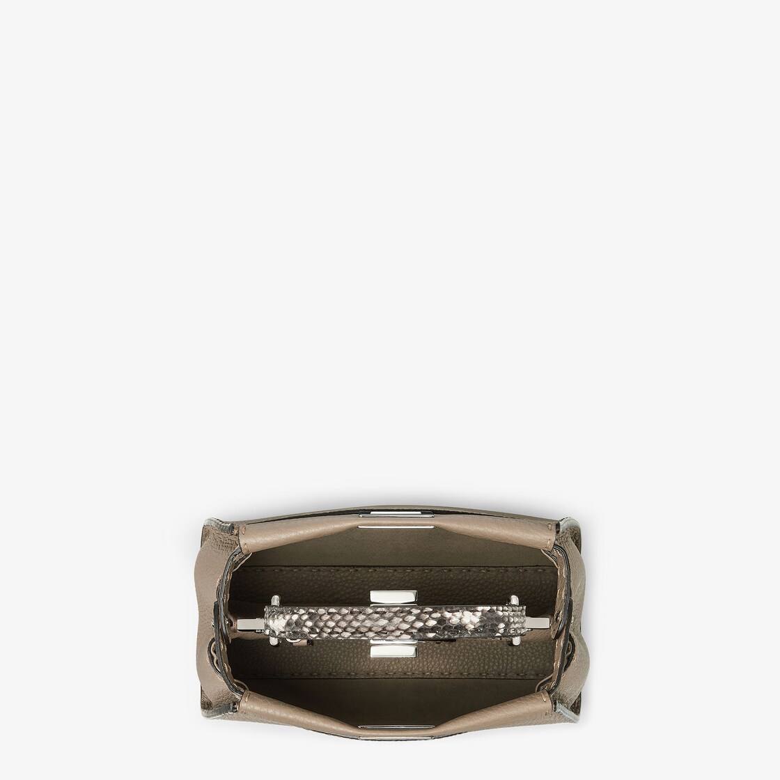 Peekaboo Mini - Dove grey Selleria bag | Fendi