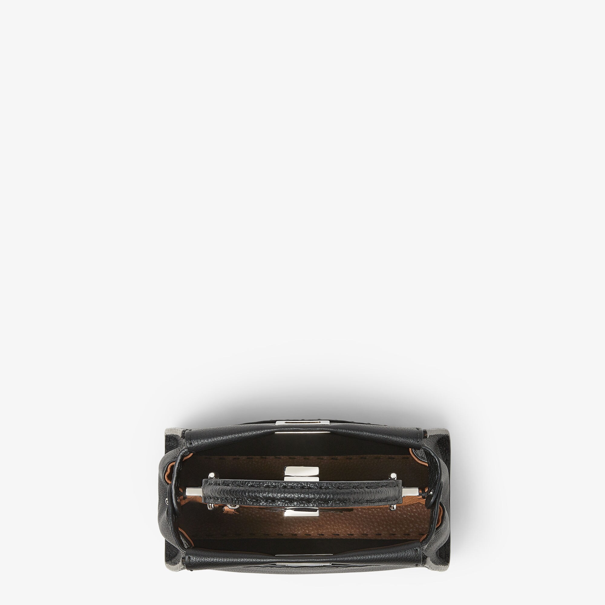 美品】FENDI ペカン柄 名刺入れ レザー ブラック×ブラウン