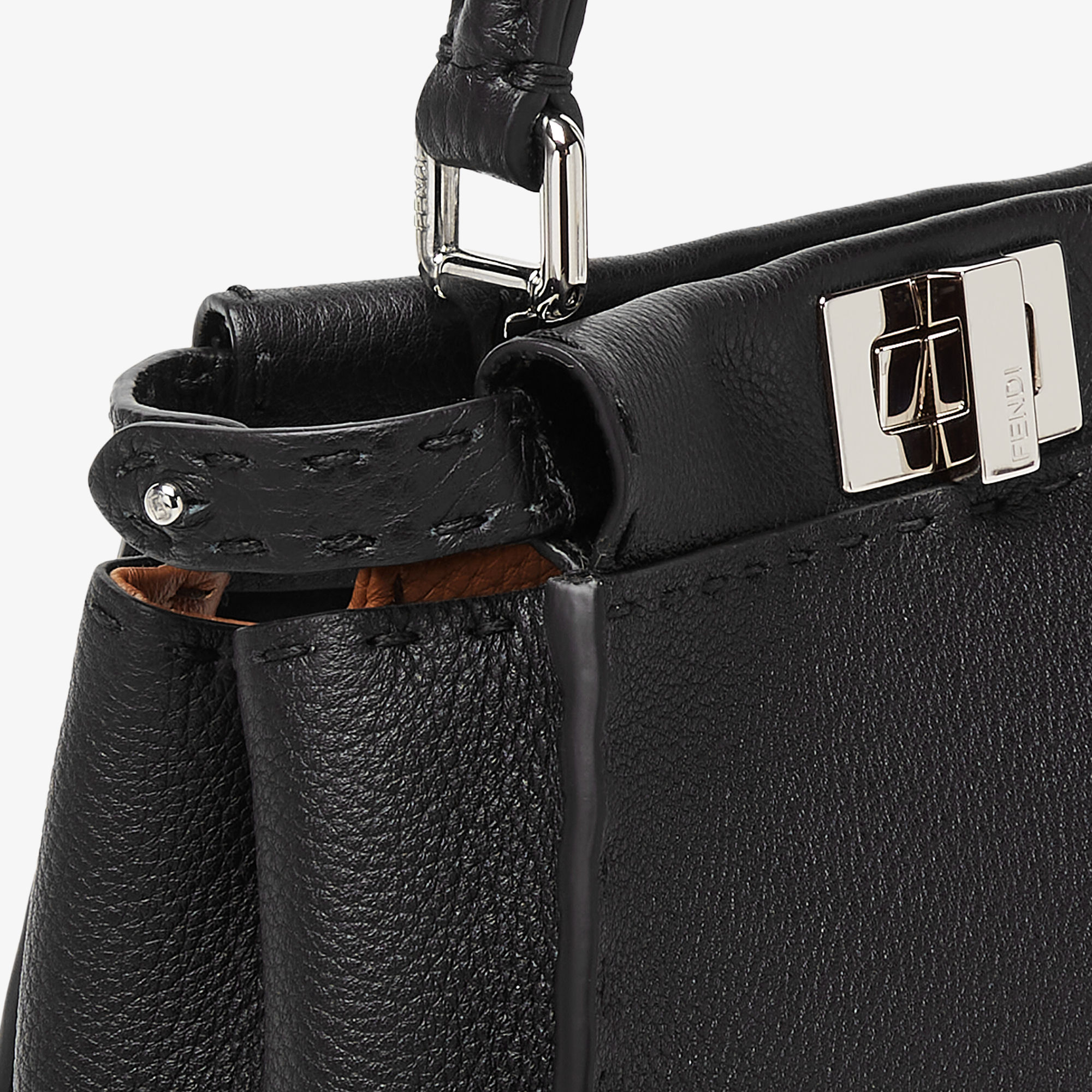 Peekaboo Mini Cuoio Romano leather Black | Fendi