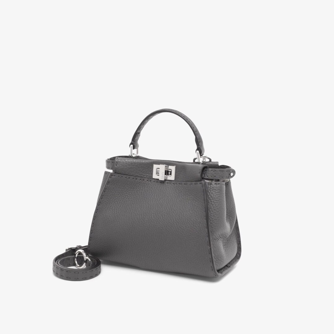 Peekaboo Mini Leather Grey | Fendi