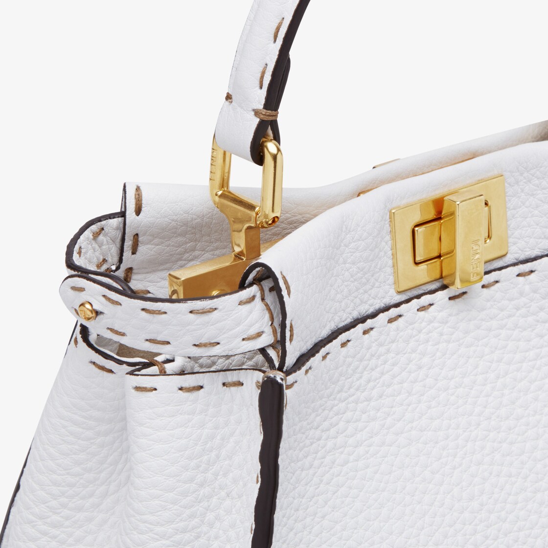 White fendi 2025 peekaboo bag