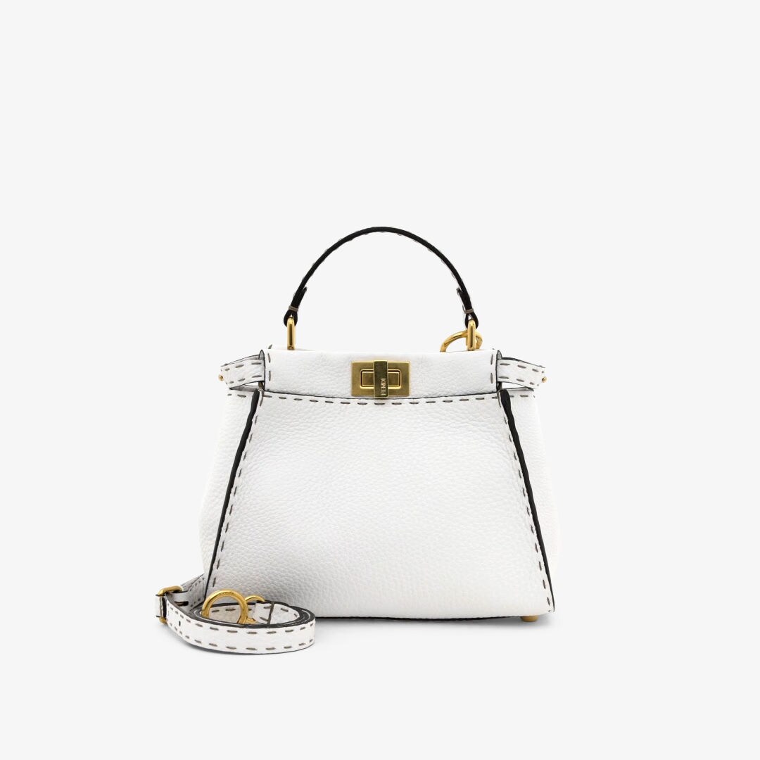 White fendi cheap peekaboo bag