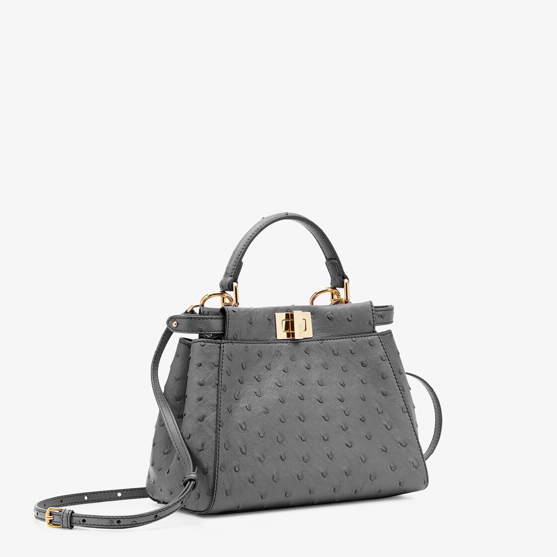 Fendi peekaboo mini grey hot sale