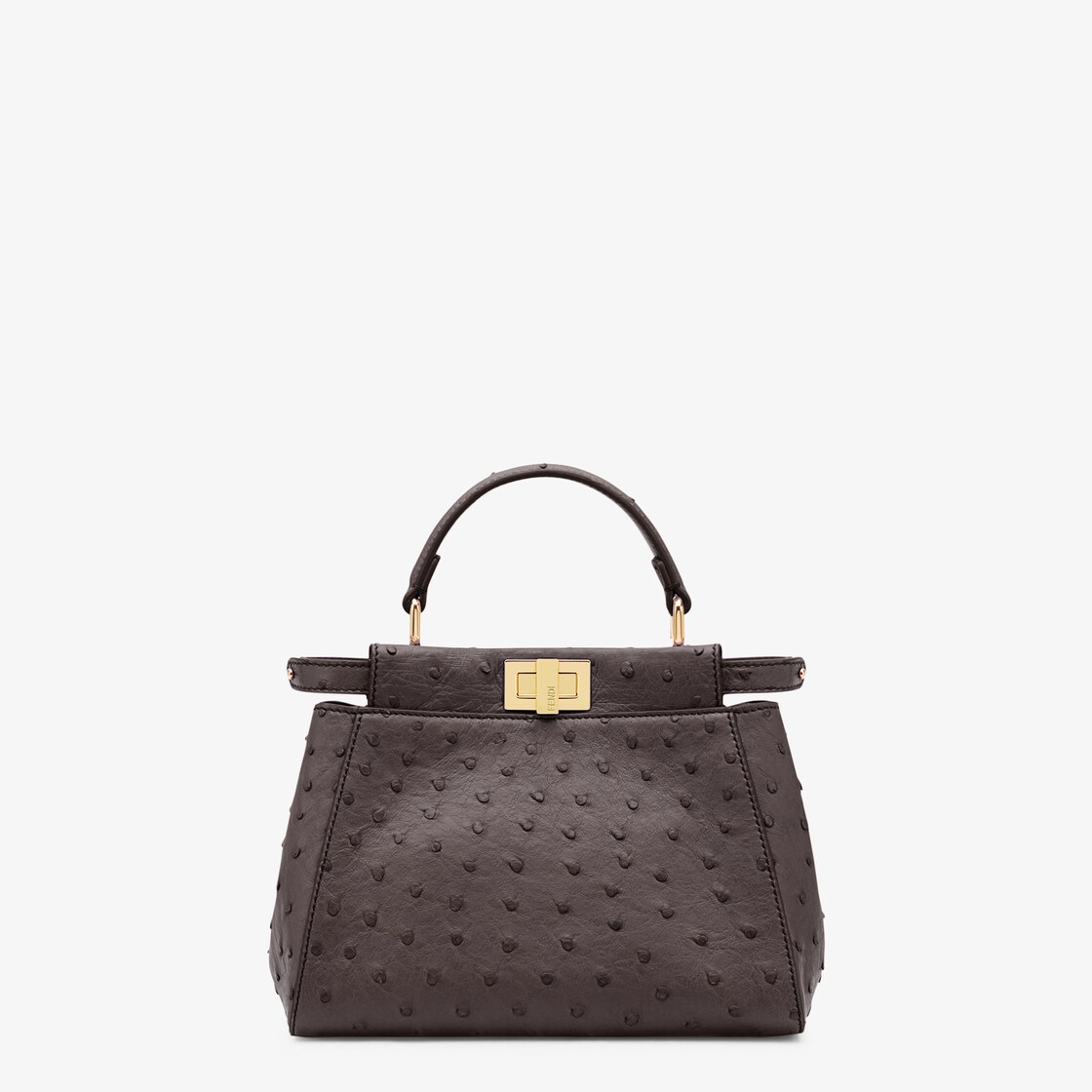 ピーカブー スモール - ブラウンオーストリッチレザー バッグ | Fendi