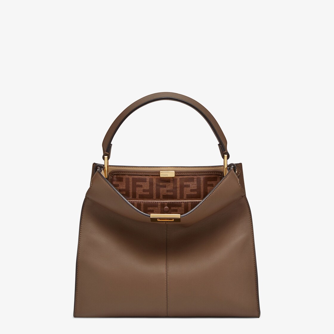 Peekaboo X-Lite Medium - Brown leather bag | Fendi