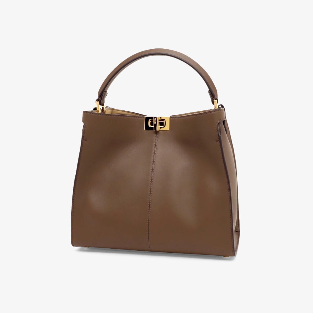 Peekaboo X-Lite Medium - Brown leather bag | Fendi