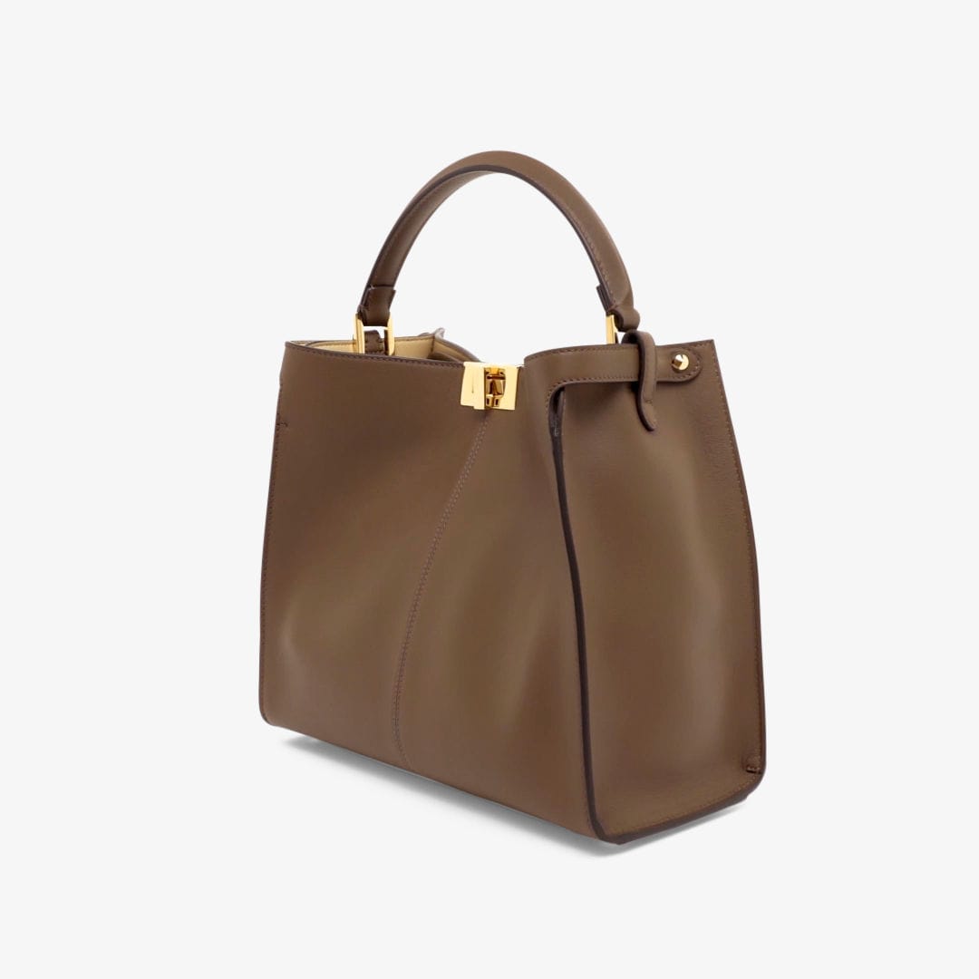 Peekaboo X-Lite Medium - Brown leather bag | Fendi