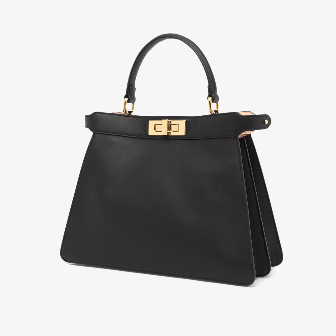 Peekaboo ISeeU Medium - Rose Black leather bag | Fendi