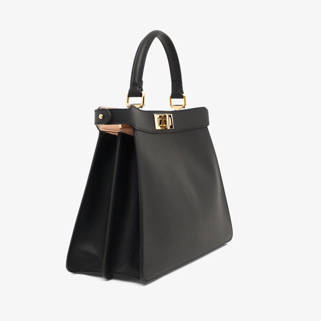 Peekaboo ISeeU Medium - Black, calf leather bag | Fendi