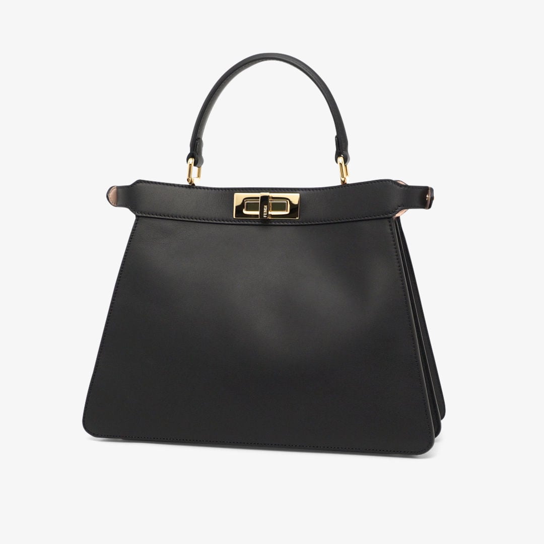 Peekaboo ISeeU Medium - Black, calf leather bag | Fendi