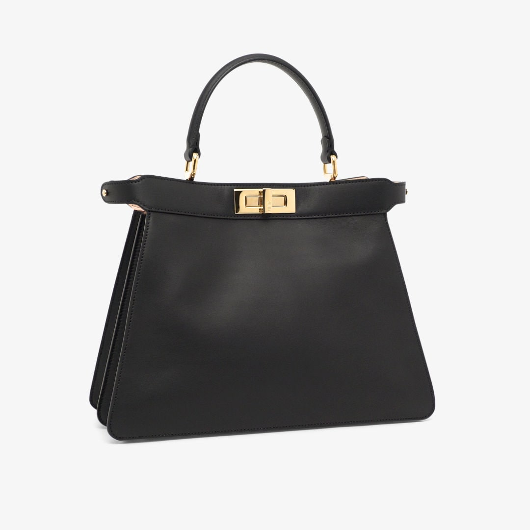 Peekaboo ISeeU Medium - Rose Black leather bag | Fendi