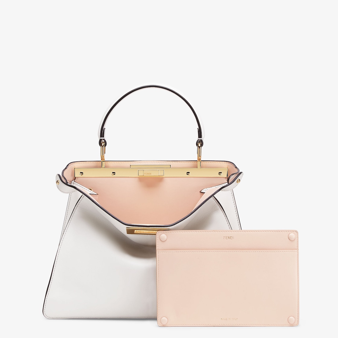 Peekaboo ISeeU Medium Leather White Calfskin - Image 4/9