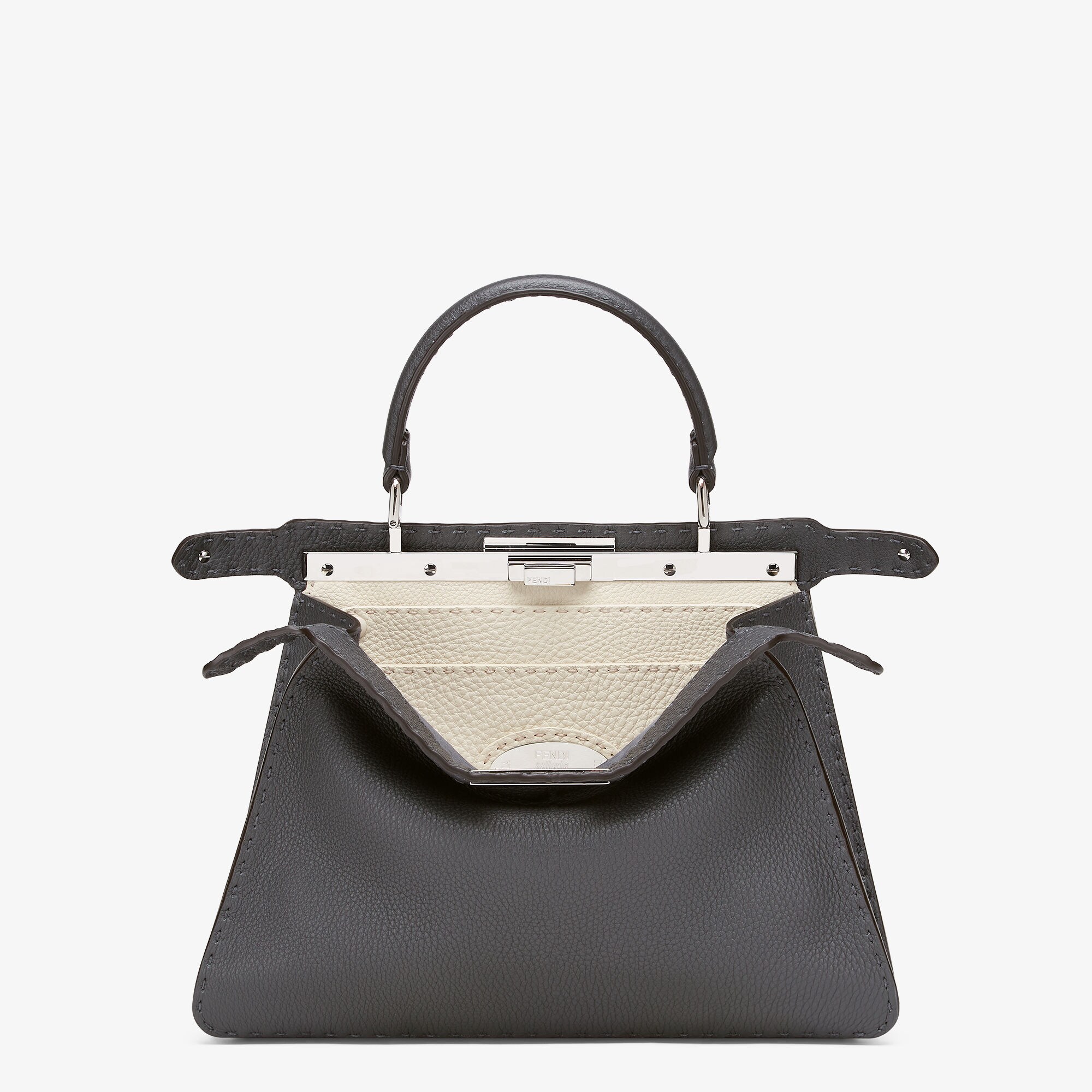 【定番】FENDI ピーカブー ISeeU ミディアムレザー ハンドバッグ ピーカブー ISeeU ミディアム レザー グレー | Fendi