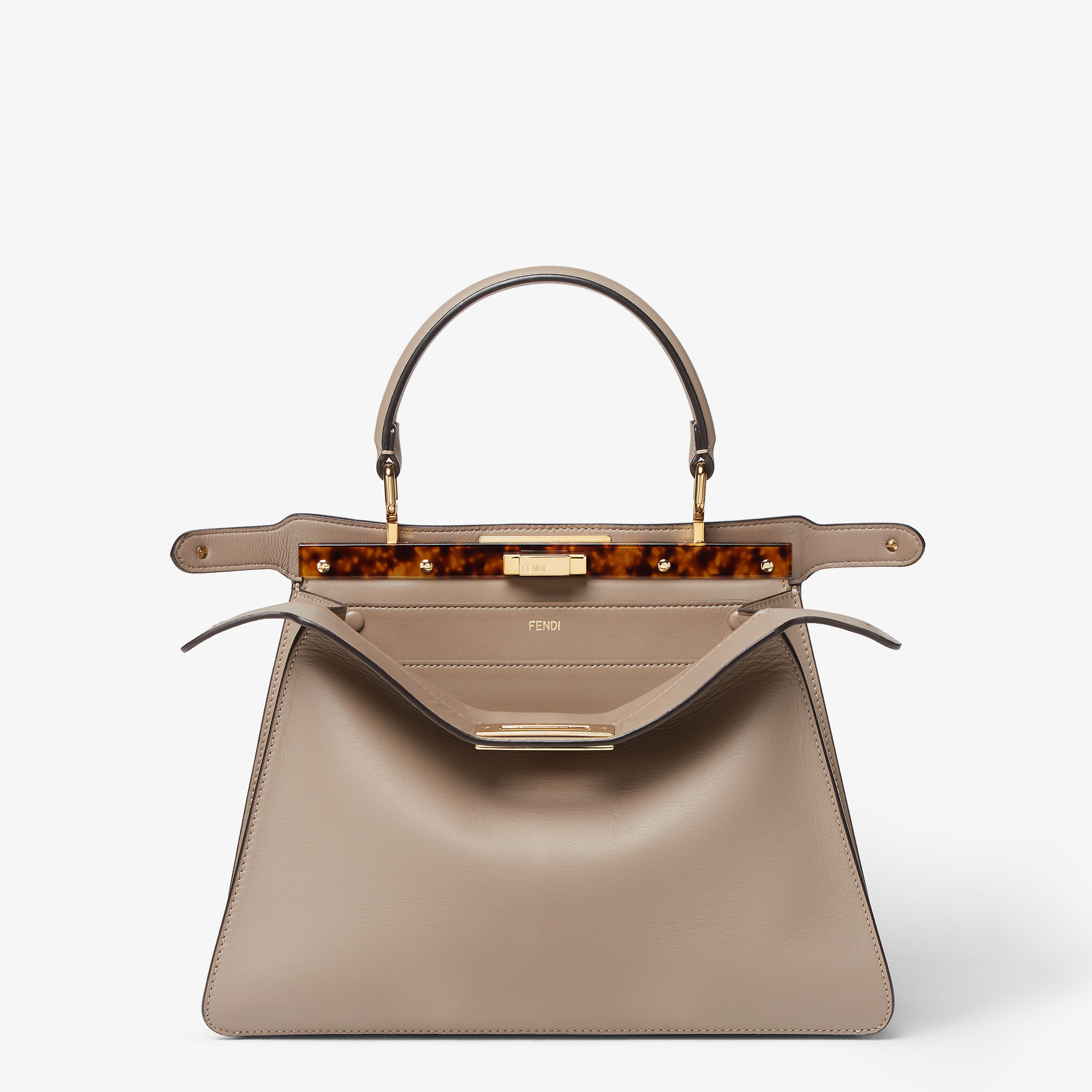 Peekaboo ISeeU Medium Leather Beige Fendi