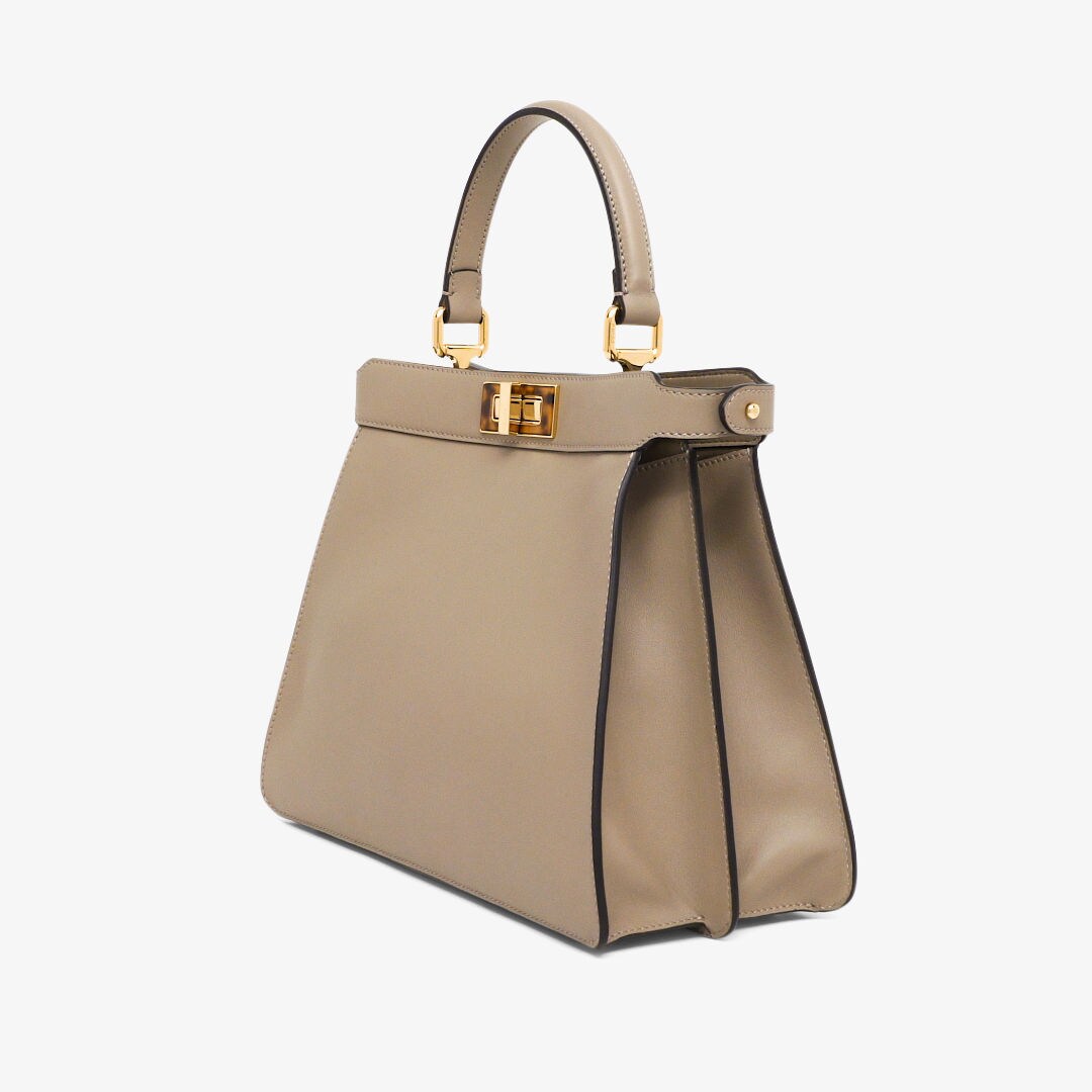 Peekaboo ISeeU Medium - Dove gray calfskin bag | Fendi