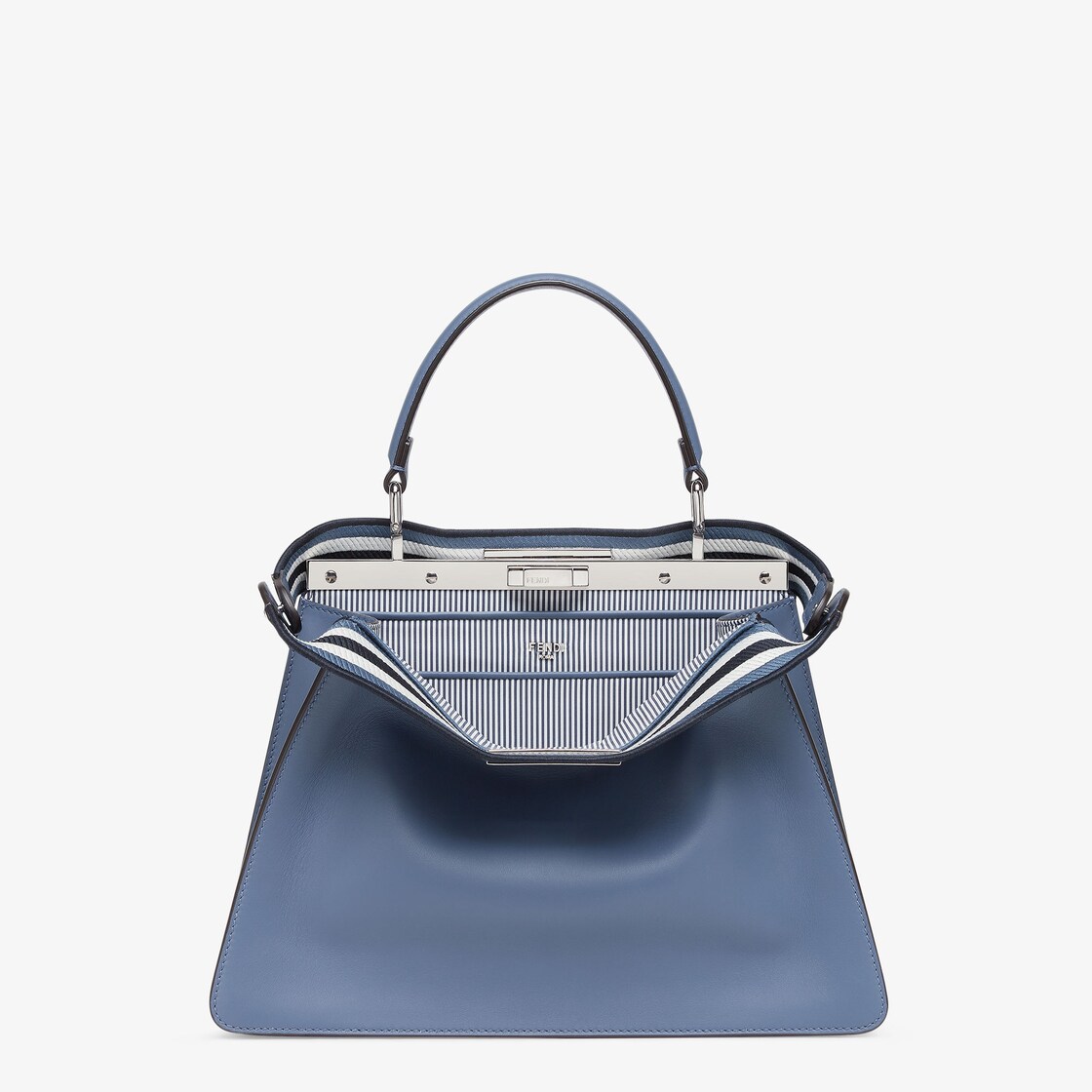 Peekaboo ISeeU中号手袋皮革蓝色| Fendi