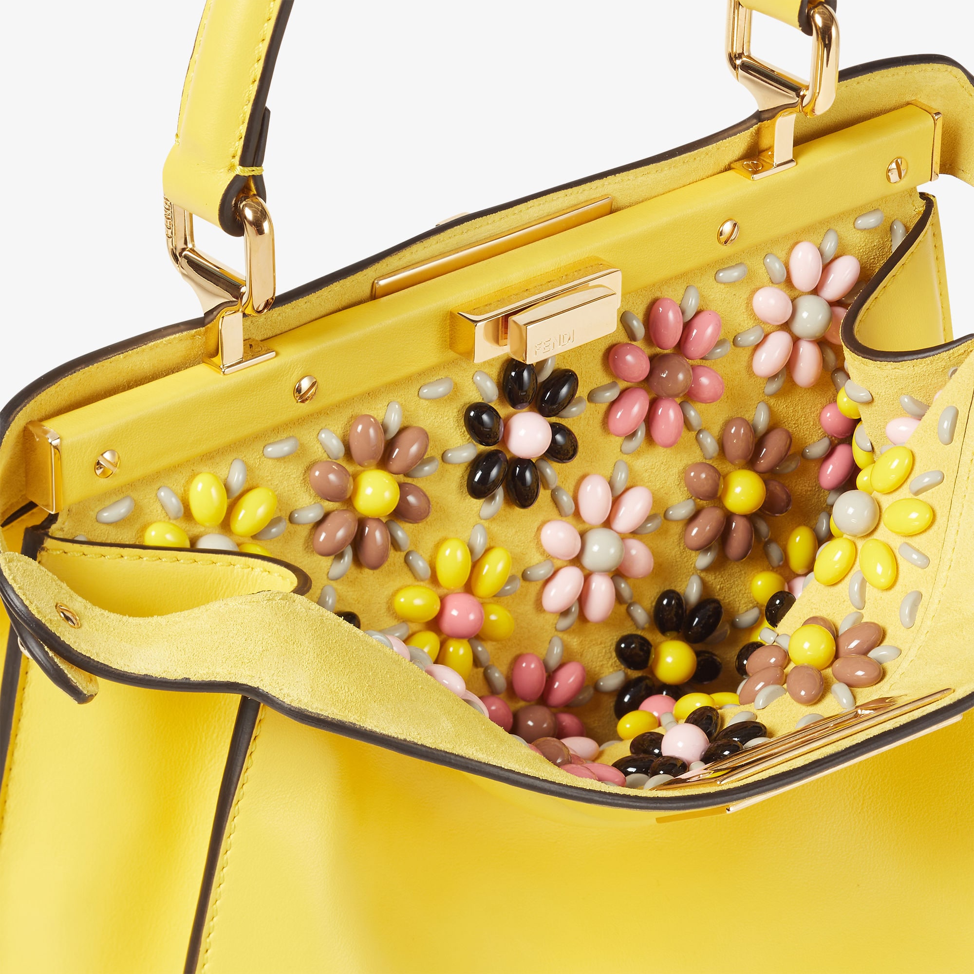 ピーカブー ISeeU ミディアム レザー イエロー | Fendi