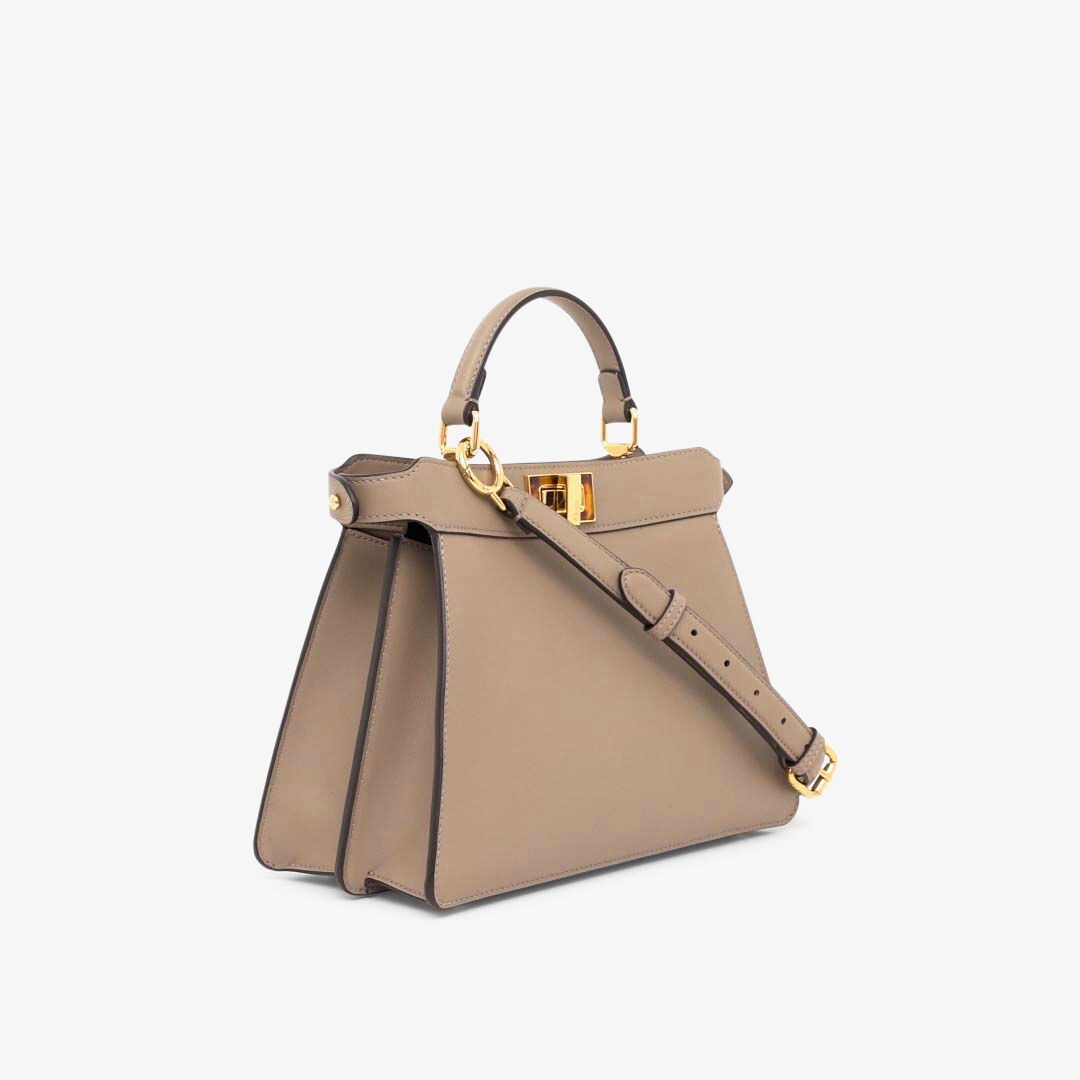 Peekaboo ISeeU Small - Dove gray calfskin bag | Fendi