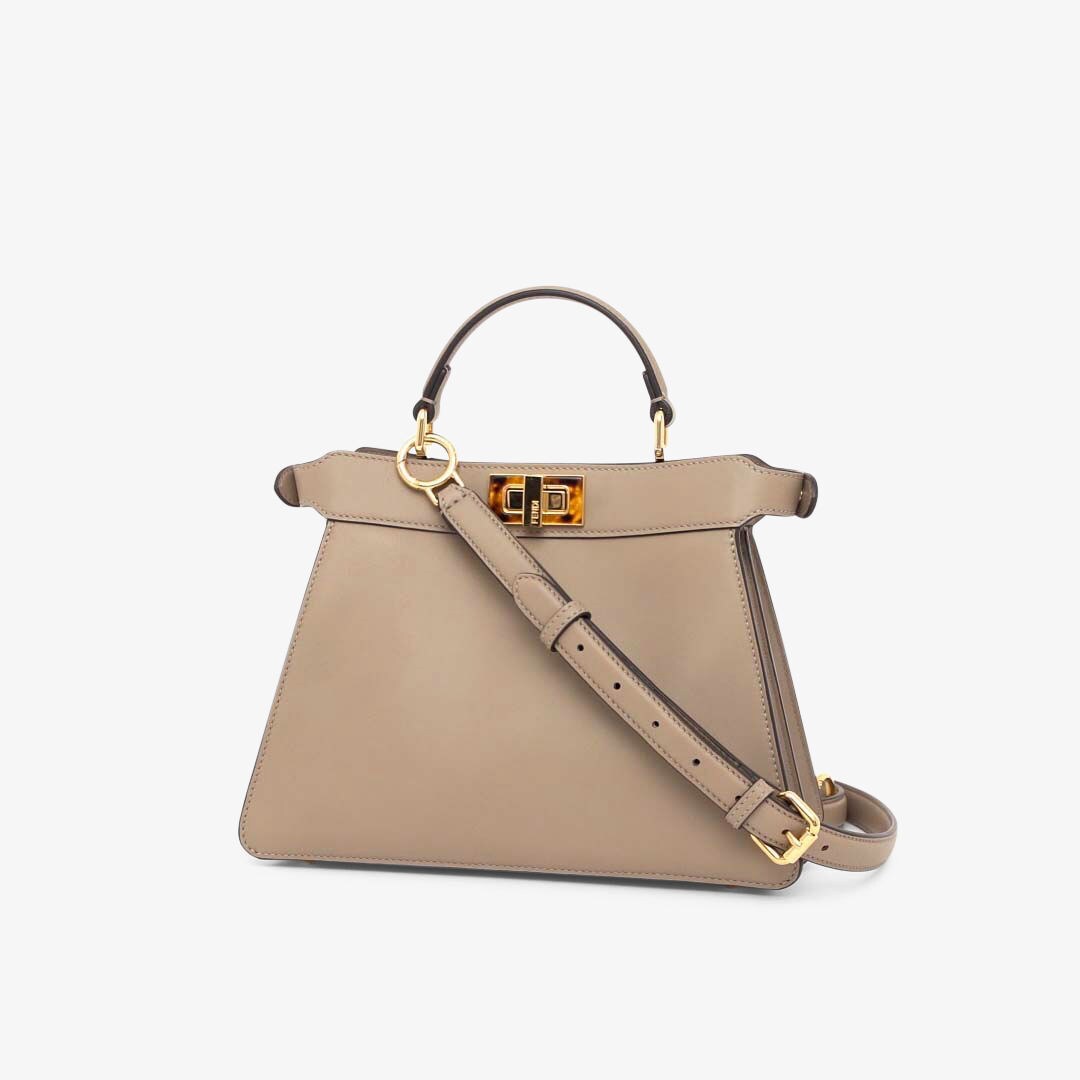 Peekaboo ISeeU Small - Dove gray calfskin bag | Fendi