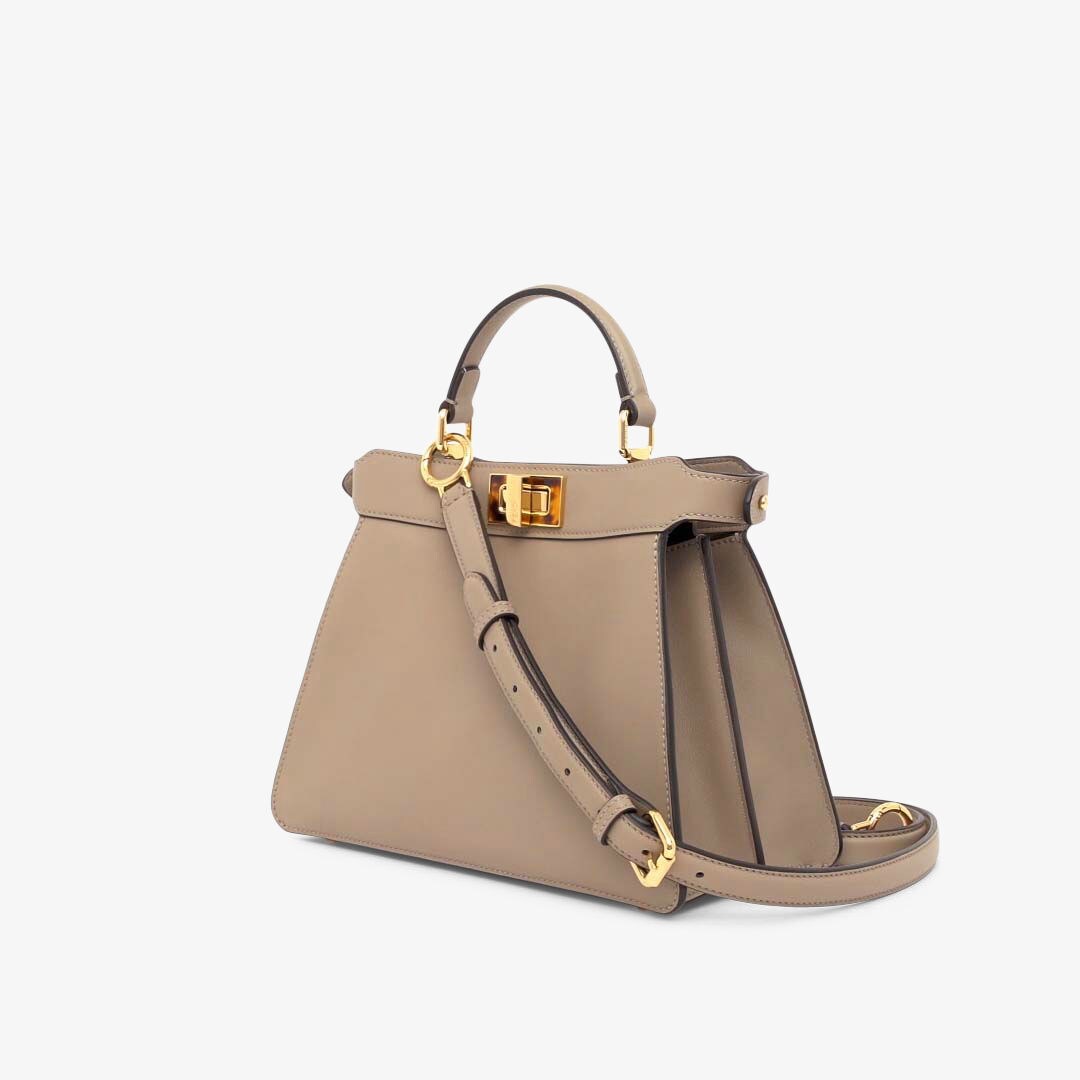 Peekaboo ISeeU Small - Dove gray calfskin bag | Fendi