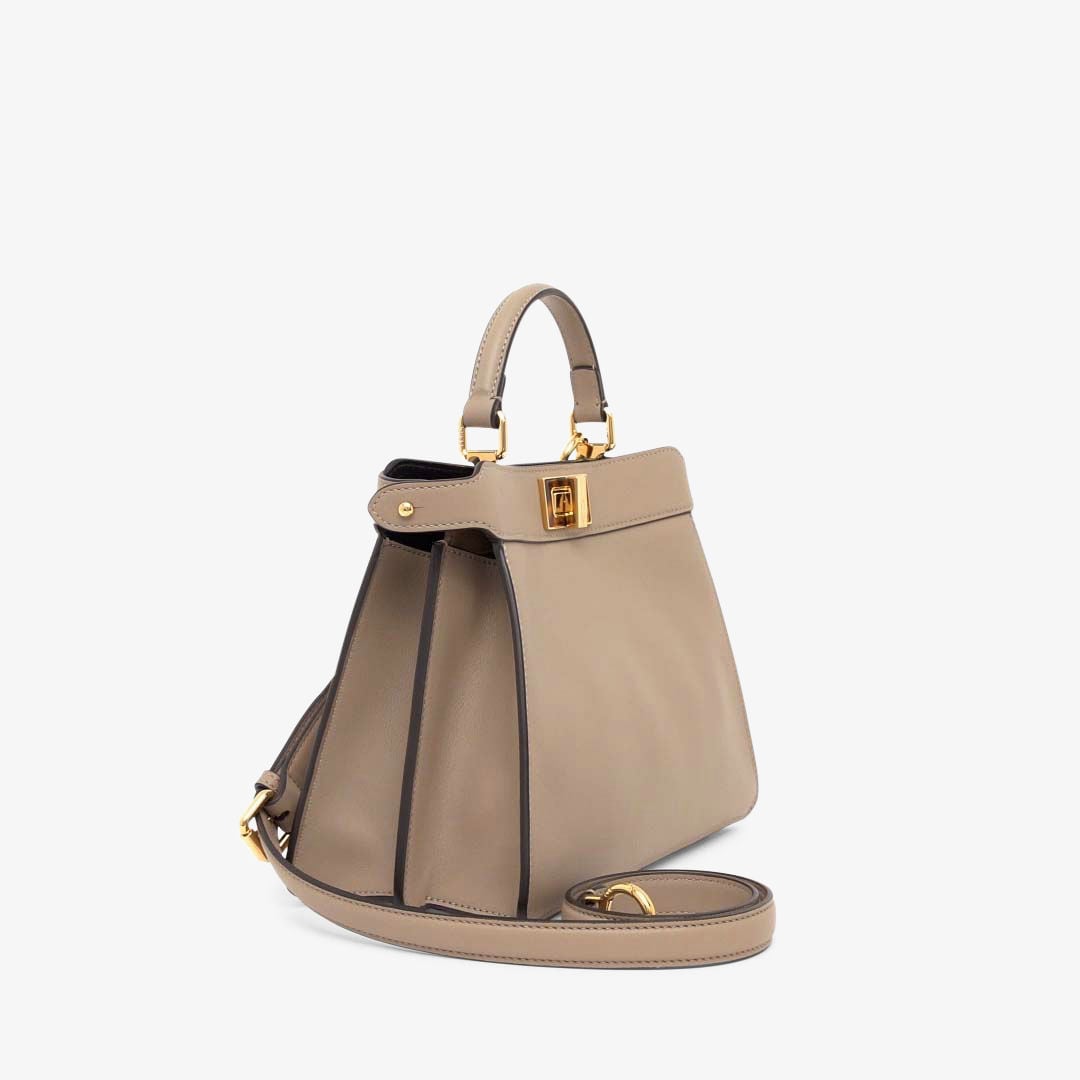 Peekaboo ISeeU Small - Dove gray calfskin bag | Fendi