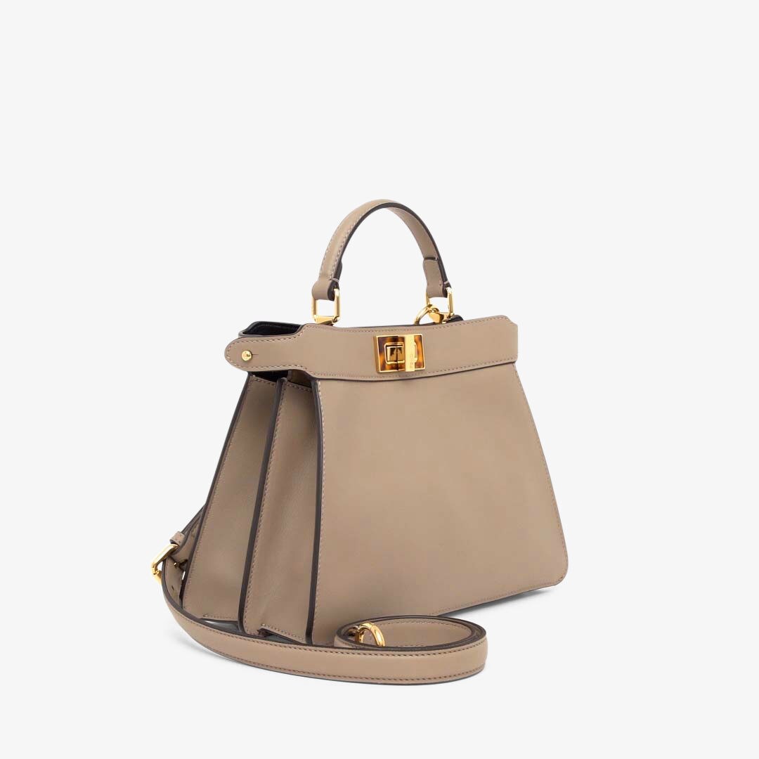 Peekaboo ISeeU Small - Dove gray calfskin bag | Fendi