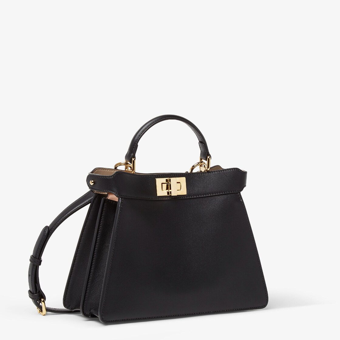 FENDI: Peekaboo ISeeU Small bag in leather - Tobacco