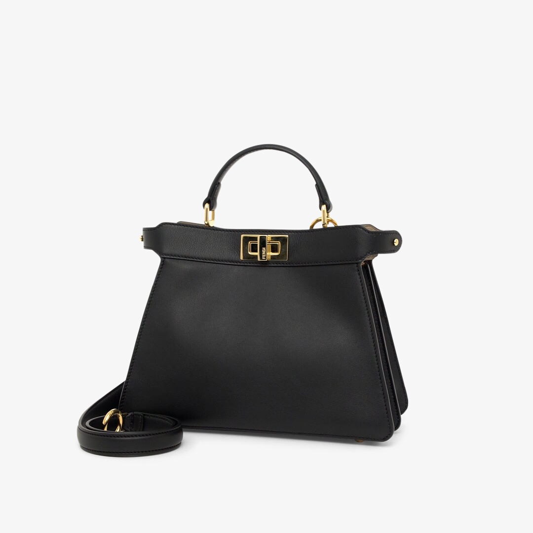 Peekaboo Iseeu Small Black leather bag Fendi