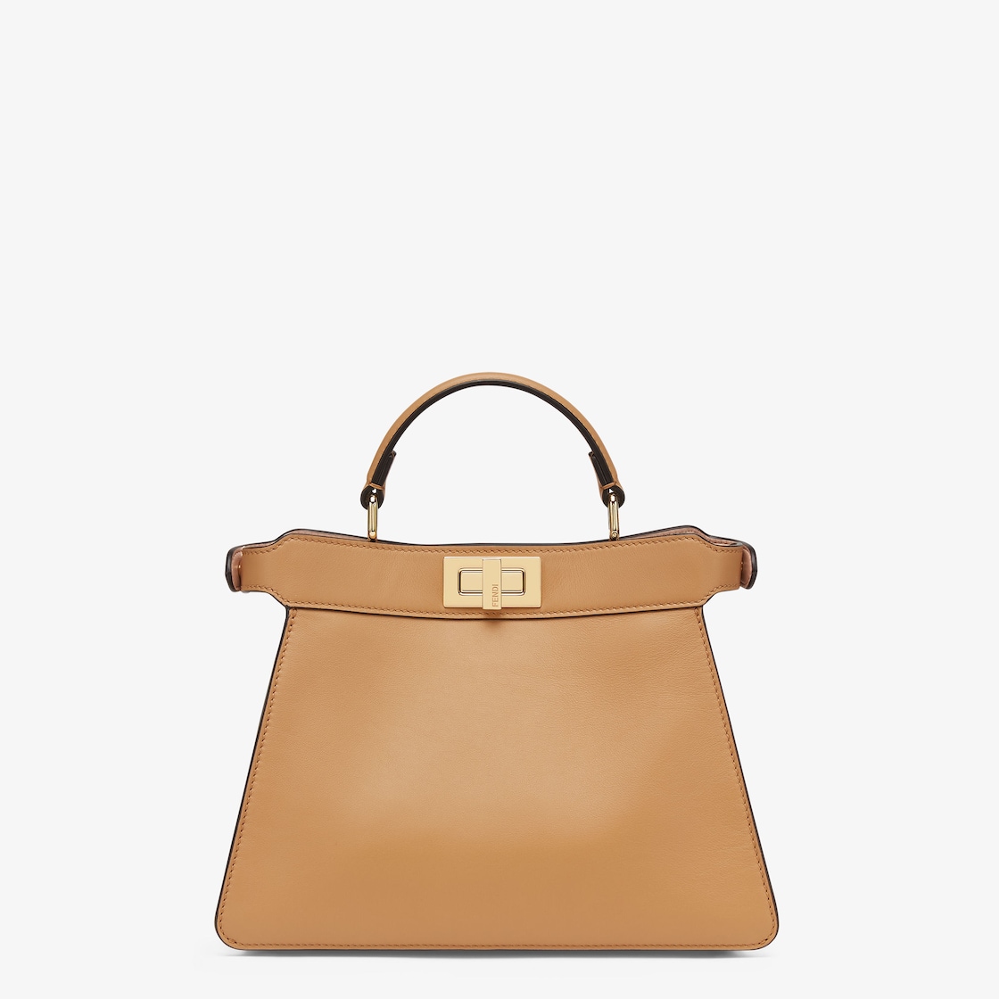 FENDI: Peekaboo ISeeU Small bag in leather - Tobacco