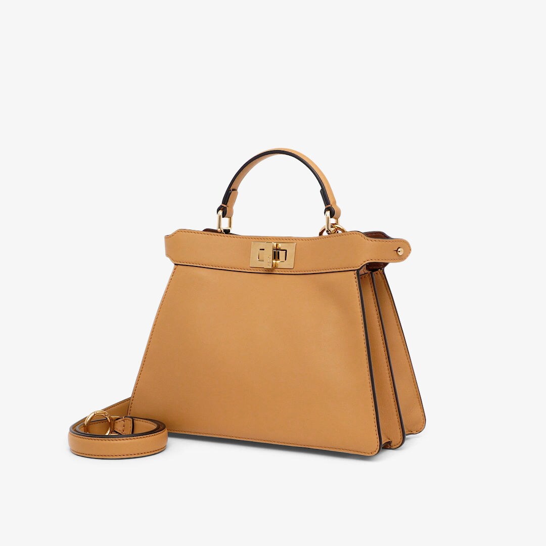 Peekaboo ISeeU Small - Beige leather bag | Fendi