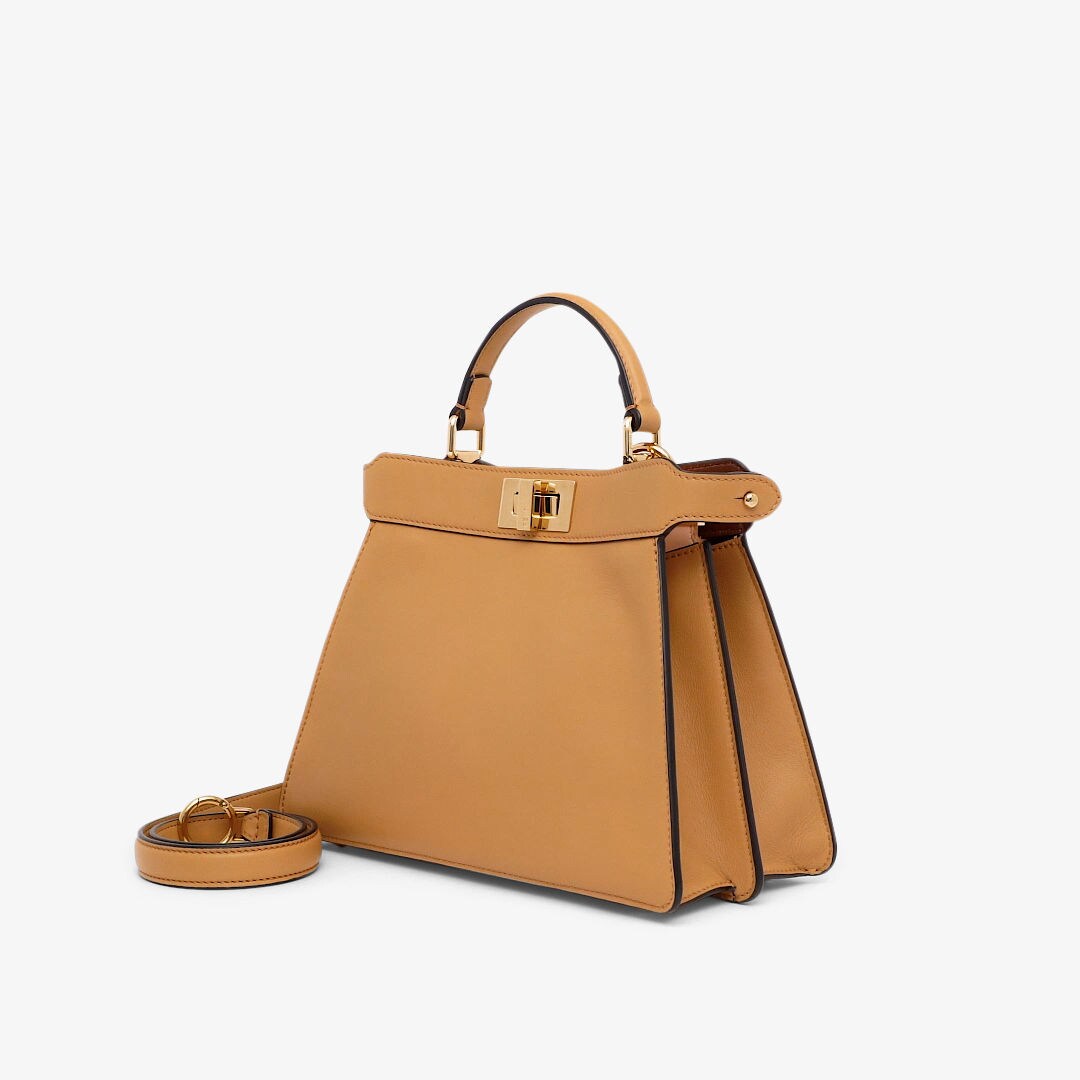 Peekaboo ISeeU Small - Beige leather bag | Fendi