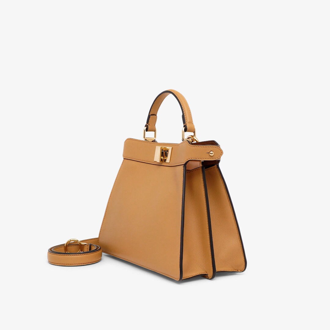 Peekaboo ISeeU Small - Beige leather bag | Fendi