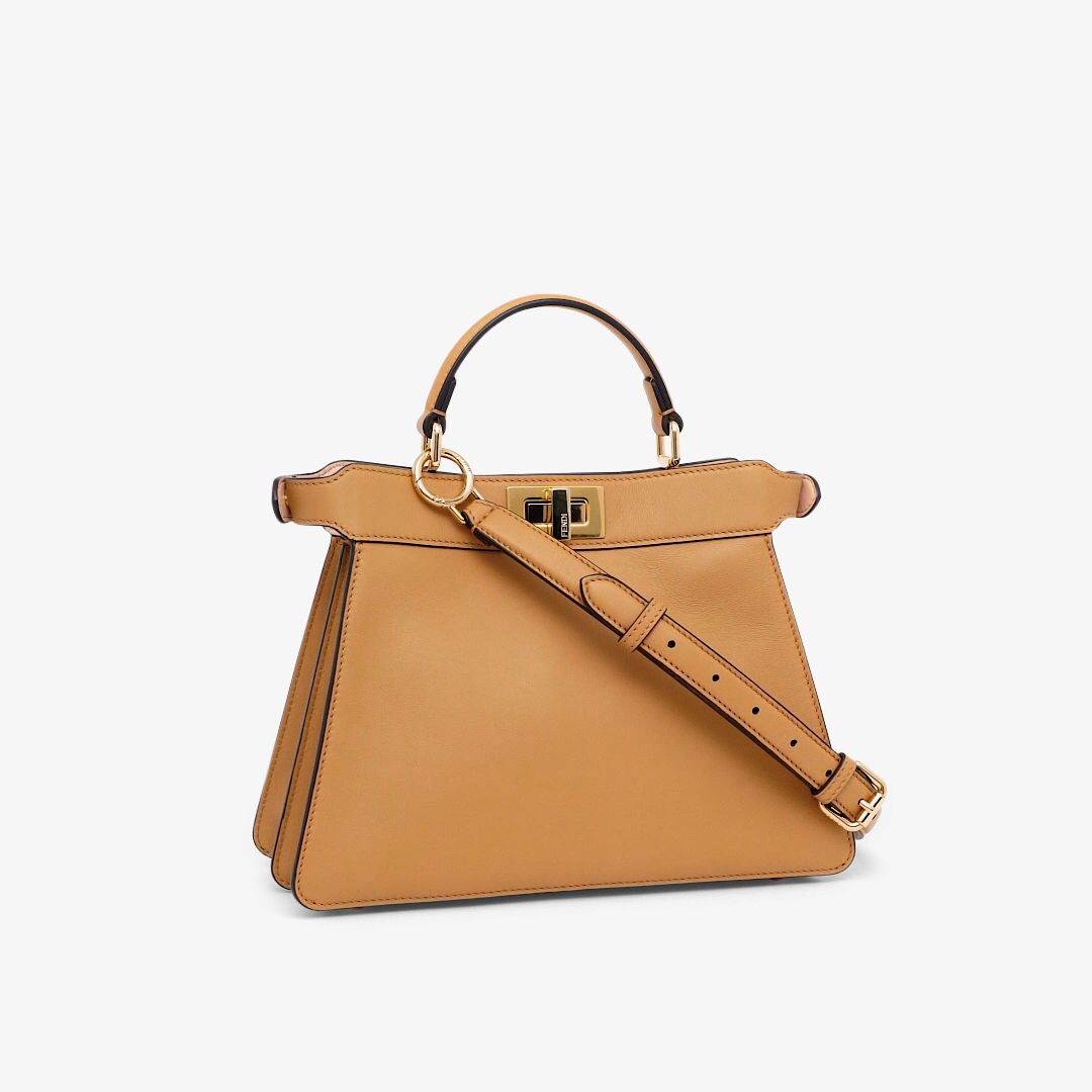 Peekaboo ISeeU Small - Beige leather bag | Fendi