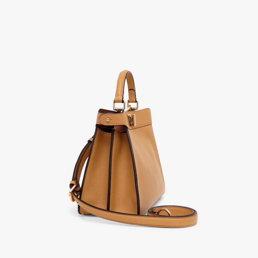 Bolsa Fendi bolso frontal Peekaboo ISeeU couro pequena roxa