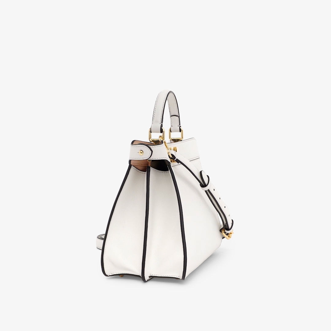 Peekaboo ISeeU Small - White leather bag | Fendi