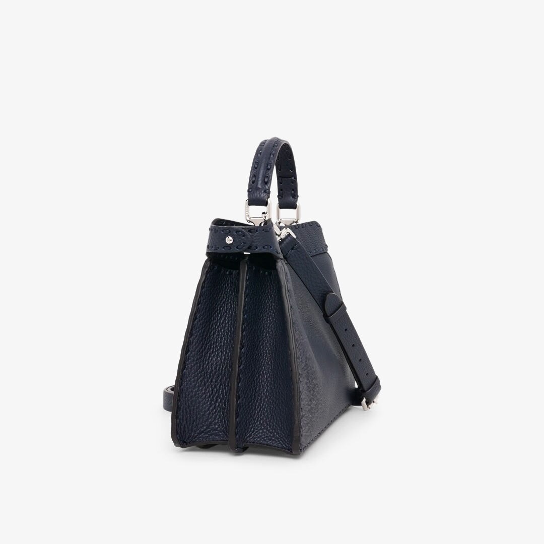 Peekaboo ISeeU Small - Midnight blue Selleria bag with oversized 