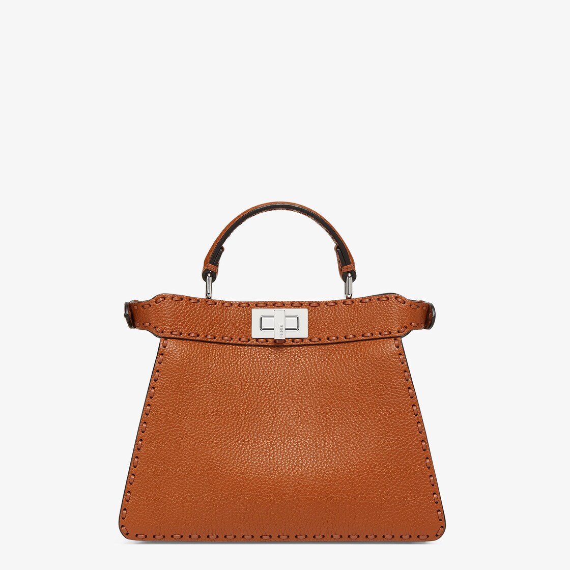 Peekaboo ISeeU Small Brown Selleria bag with oversized