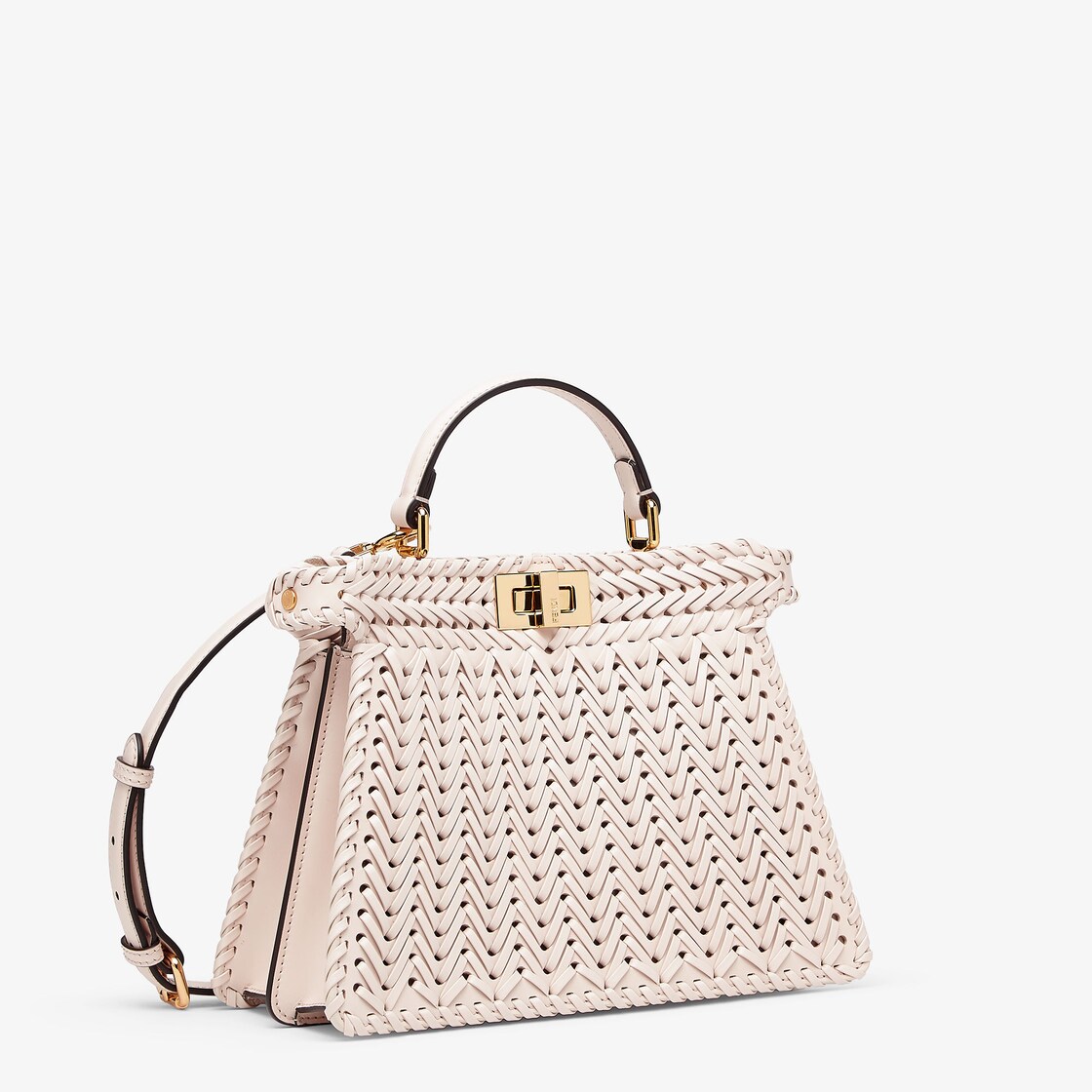 Peekaboo ISeeU Interlace - Small Leather Beige - Image 2/5