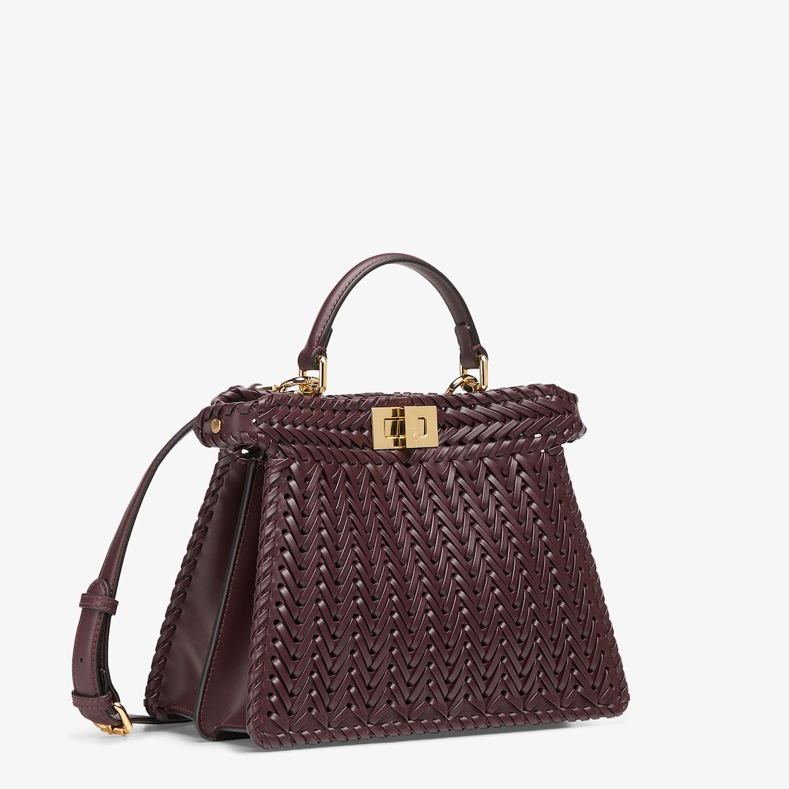 Fendi peekaboo outlet mini burgundy