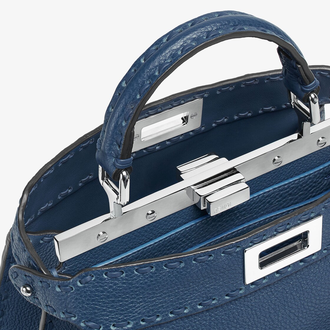 Peekaboo ISeeU Small Cuoio Romano leather Blue - Image 5/5